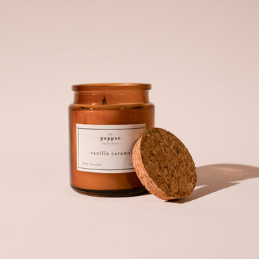 Pepper 160gm Candle - Vanilla Caramel