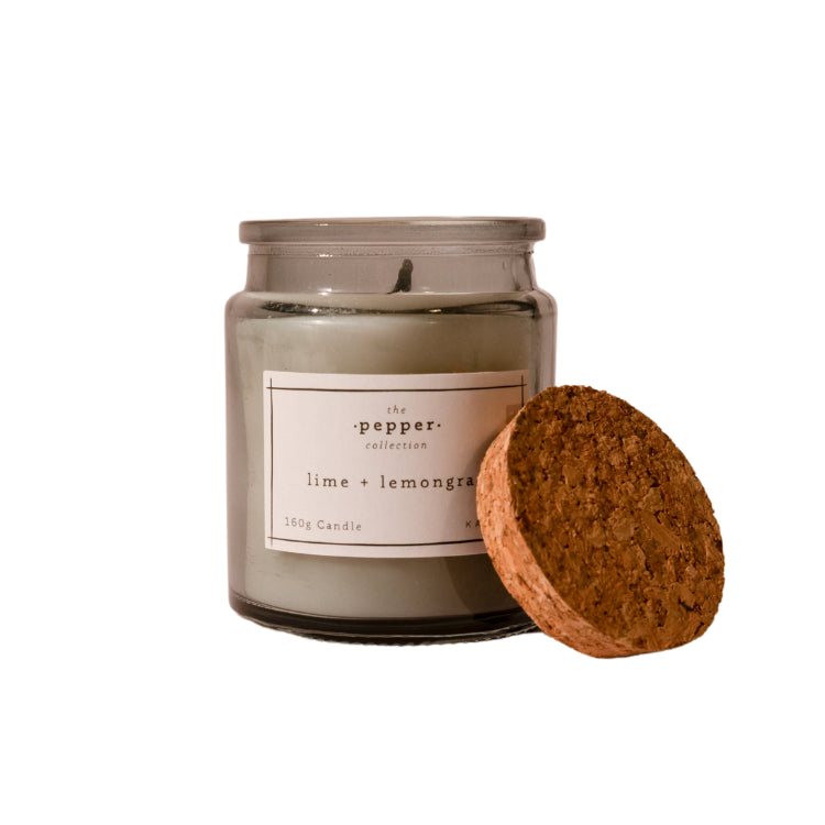 Pepper 160gm Candle - Lime & Lemongrass