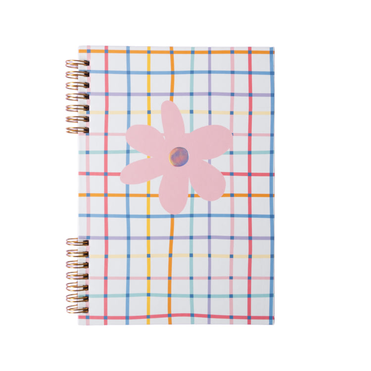 One Of A Kind A5 Spiral Notebook - Rainbow Grid
