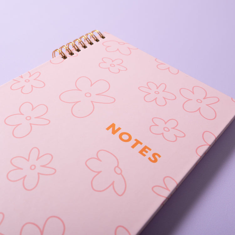One Of A Kind A5 Spiral Notebook - Fuschia Flower