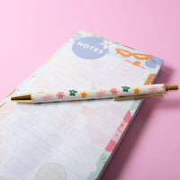 One Of A Kind List Notepad & Pen - Happy Flower