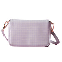 One Of A Kind Mini Side Bag - Lilac Grid