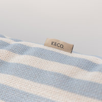K&Co Printed Cushion - Blue Stripe