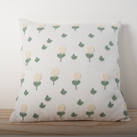 K&Co. Texture Cushion - CREAM BLOSSOMS