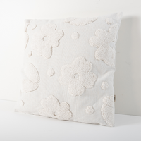 K&Co. Texture Cushion - CREAM FLORA