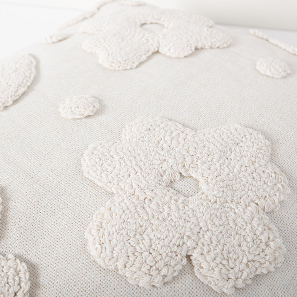 K&Co Texture Cushion - Cream Flora