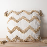 K&Co Texture Cushion - Natural Chevron