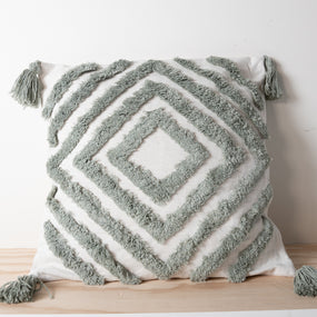 K&Co Texture Cushion - Sage Diamond