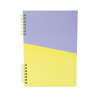 Vivid Collection A5 Spiral Notebook - PURPLE/YELLOW
