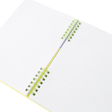 Vivid Collection A5 Spiral Notebook - PURPLE/YELLOW