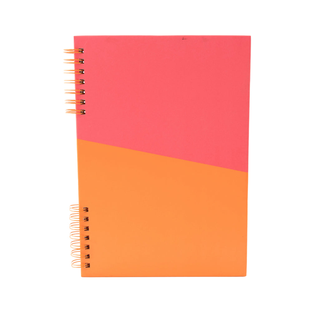 Vivid Collection A5 Spiral Notebook - PINK/ORANGE