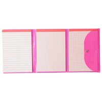 Vivid Collection A5 3pk Notebook Set with Clear Cover - PINK