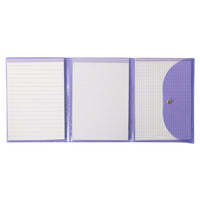 Vivid Collection A5 3pk Notebook Set with Clear Cover - PURPLE