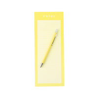 Vivid Collection List Notepad with Pen - YELLOW