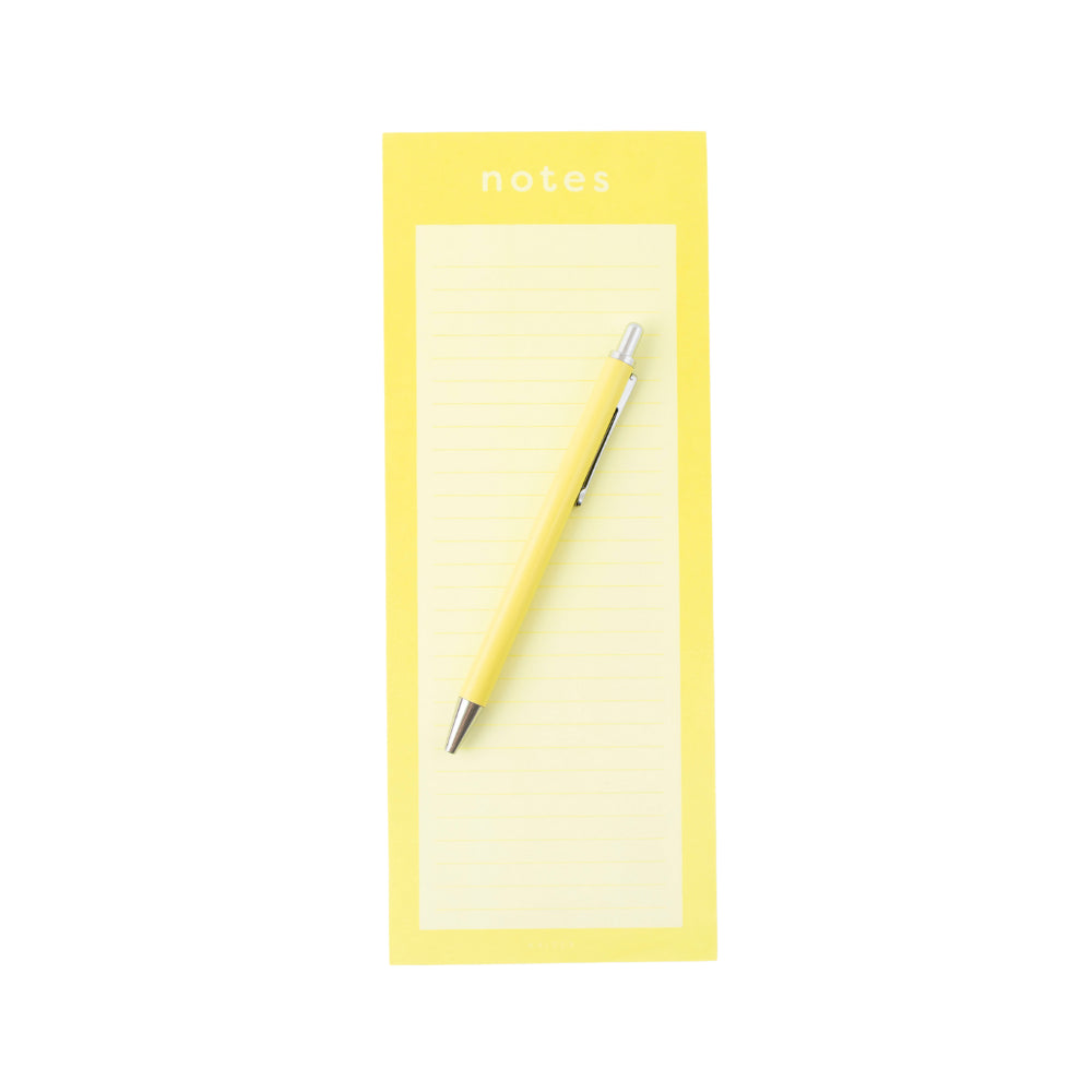 Vivid Collection List Notepad with Pen - YELLOW