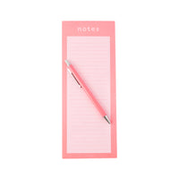 Vivid Collection List Notepad with Pen - PINK