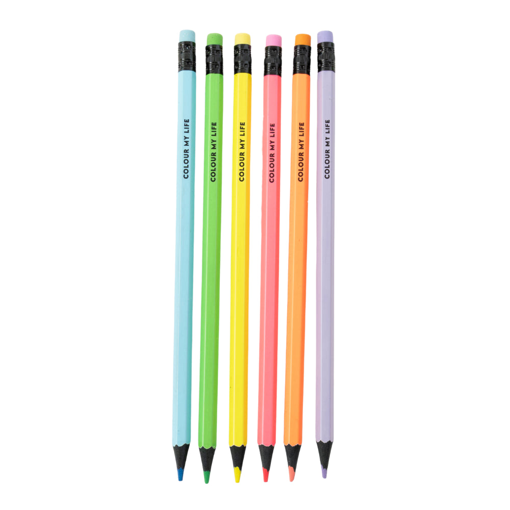 Vivid Collection 6pk Coloured Pencil Set