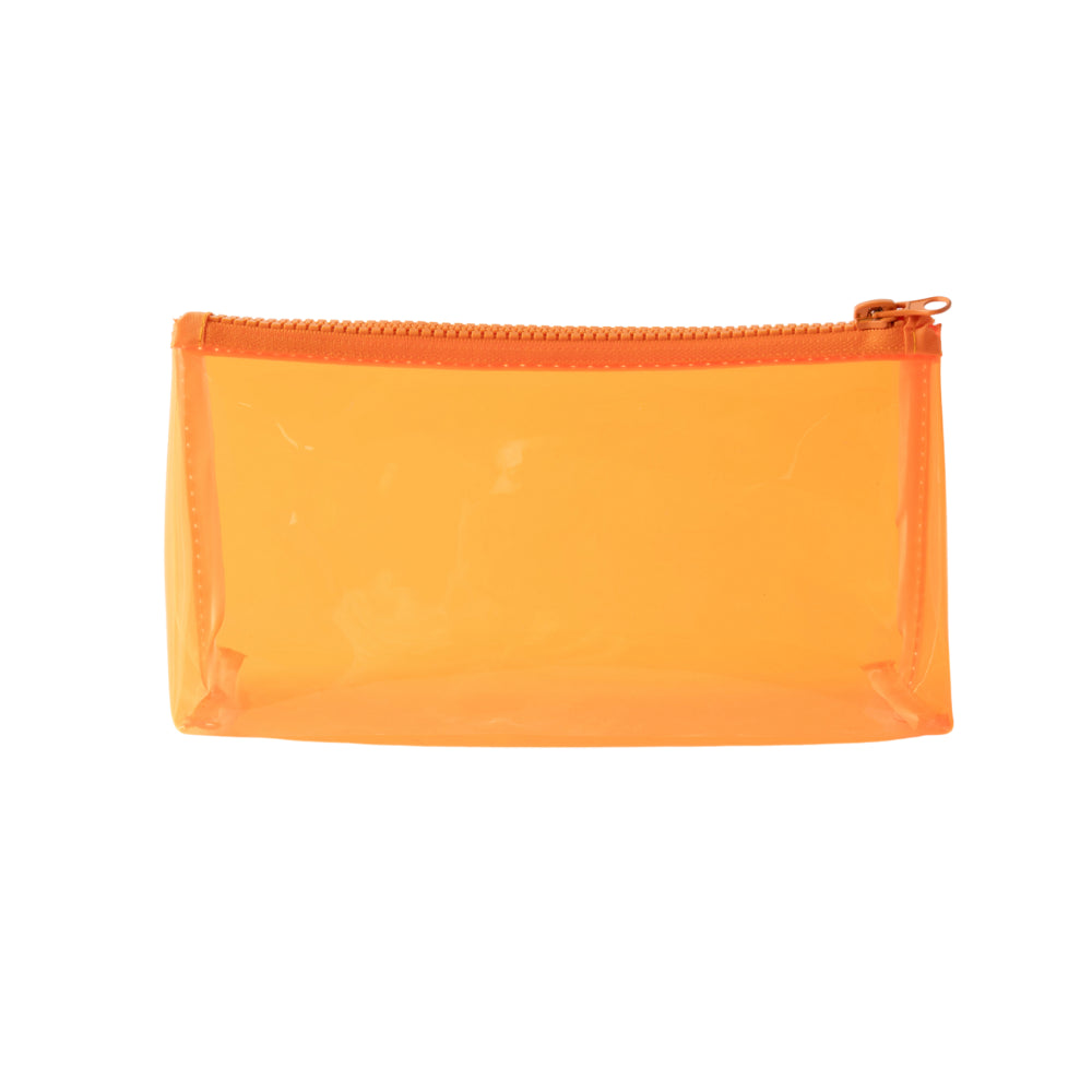 Vivid Collection Clear Pencil Case - ORANGE