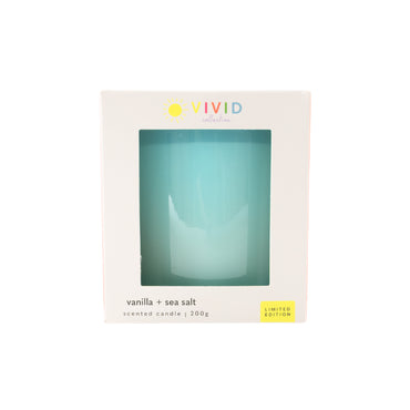 Vivid Collection Glass Candle 200g - BLUE