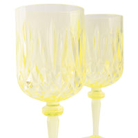 Vivid Collection 2pk Stem Glass - YELLOW