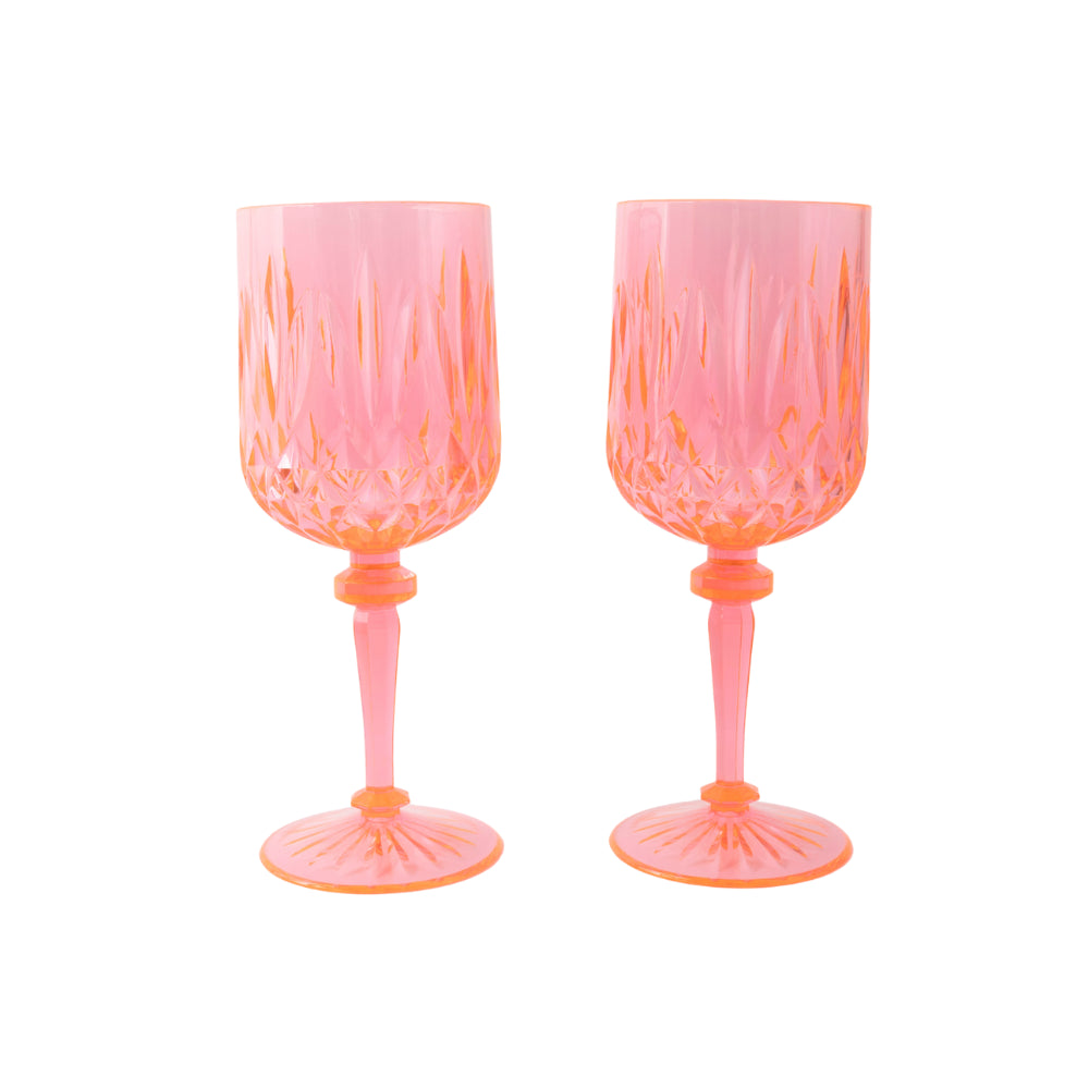 Vivid Collection 2pk Stem Glass - PINK