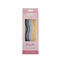 Honeydew Glass Wave Straws 4pk