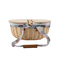 Honeydew Wicker Picnic Basket - MULTI GINGHAM