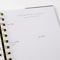 2026 A5 Weekly Spiral Diary - Navy Blooms
