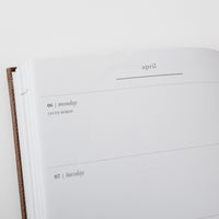 2026 A6 Weekly Diary - Latte