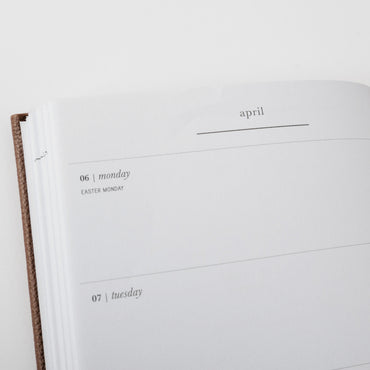2026 A6 Weekly Diary - Latte