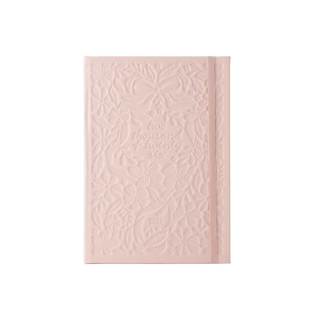2026 A4 Daily Diary - Pink Petals