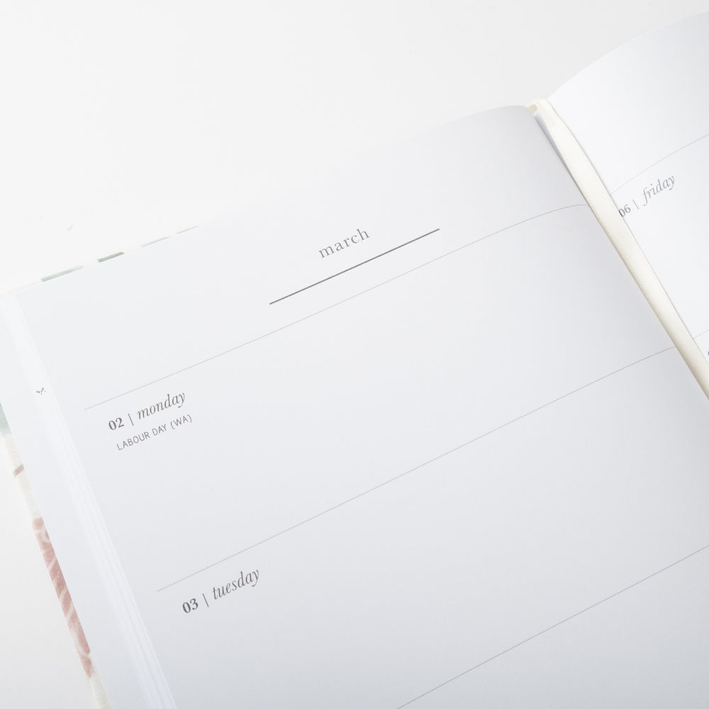 2026 A4 Weekly Diary - Blossoms
