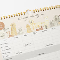 2026 Family Calendar - Dog Lover