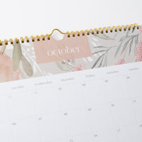 2026 Square Spiral Calendar - Blossoms