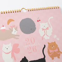 2026 Square Spiral Calendar - Kit-Tea Cat
