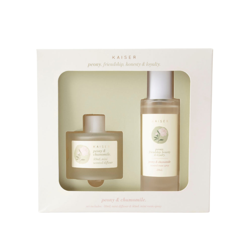 Flower Beauty Diffuser & Room Spray Set Mini Birth Flower - PEONY