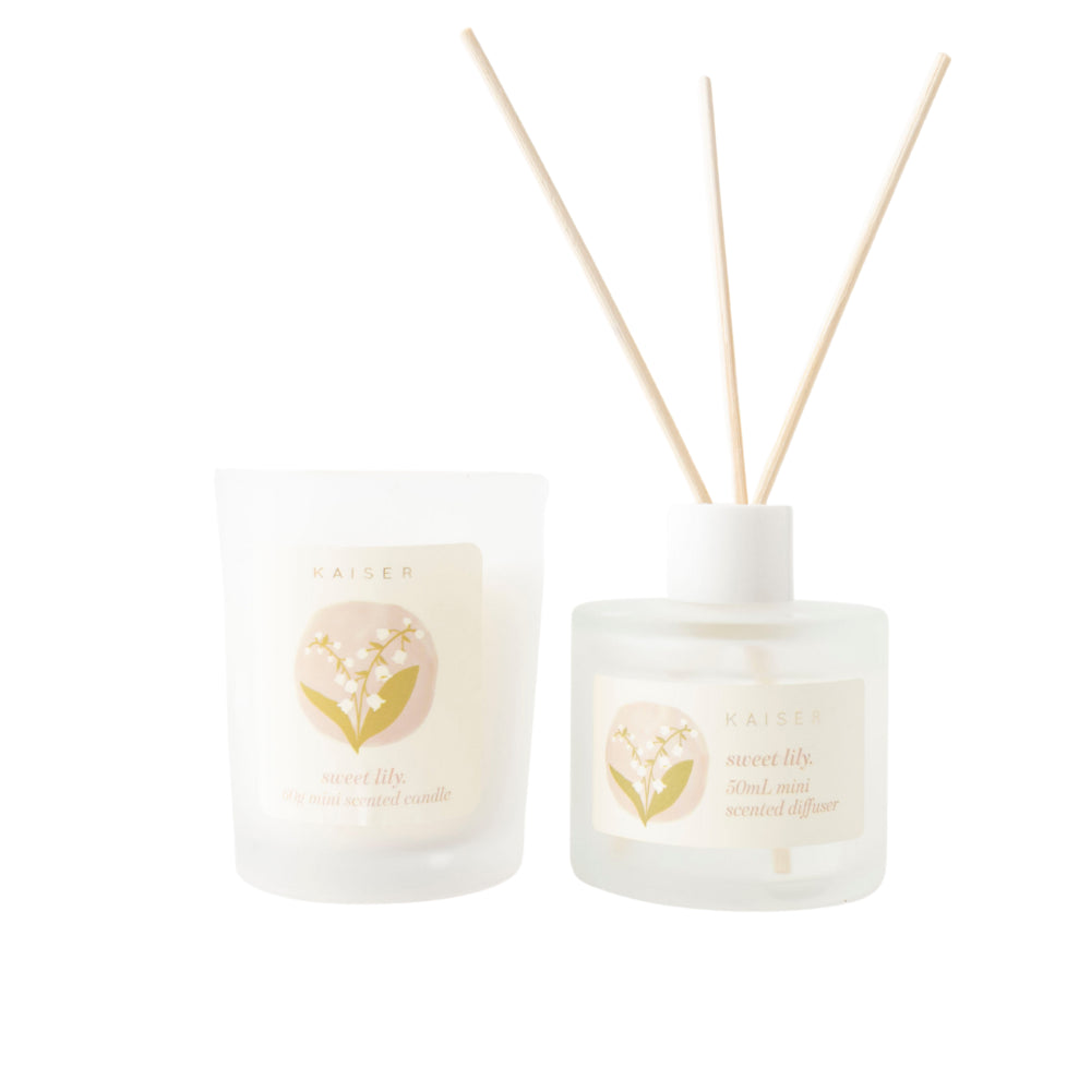 Flower Beauty Candle & Diffuser Set Mini Birth Flower - LILY OF THE VALLEY
