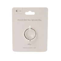 K&CO. Birthstone Adjustable Ring - MAY