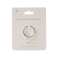 K&CO. Birthstone Adjustable Ring - JUNE