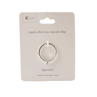 K&CO. Birthstone Adjustable Ring - SEPTEMBER