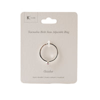 K&CO. Birthstone Adjustable Ring - OCTOBER