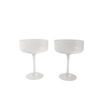Blossom Series Coupe Glass Set of 2 - RIBBED