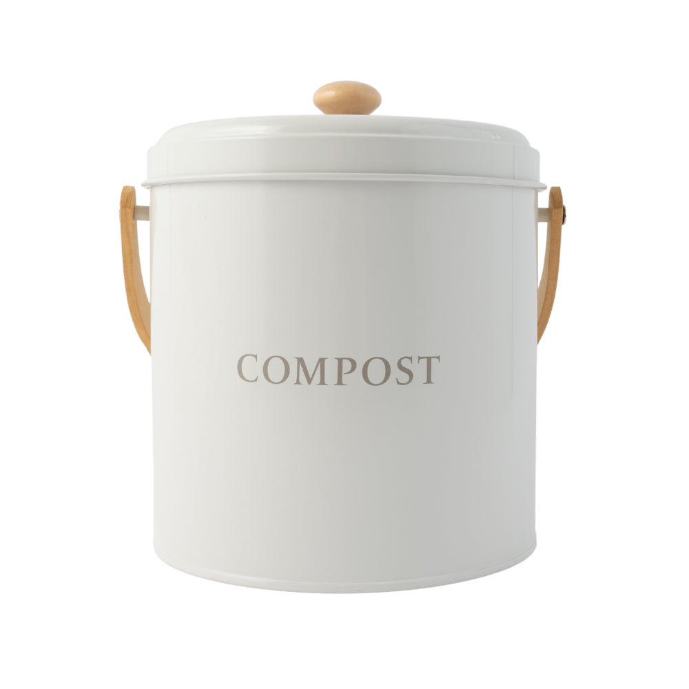 K&Co. Blossom series Compost Bin 5L - WHITE