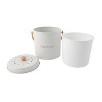 K&Co. Blossom series Compost Bin 5L - WHITE