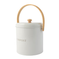 K&Co. Blossom series Compost Bin 5L - WHITE