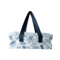 Indigo Series Zip Around Flat Lunch Bag - NATIVE SKETCH