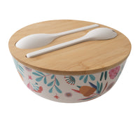 Indigo Series Bamboo Salad Bowl Server - SPRING NATIVE