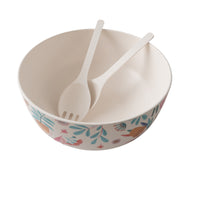 Indigo Series Bamboo Salad Bowl Server - SPRING NATIVE