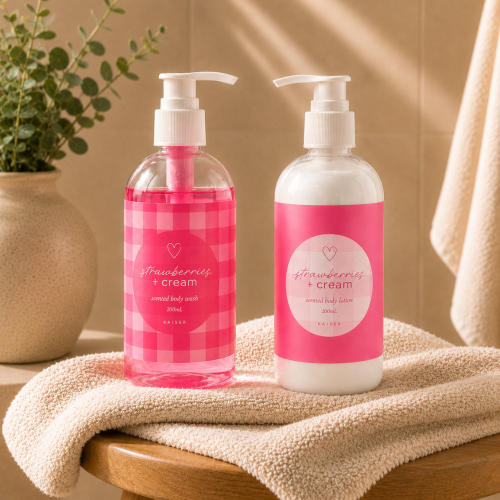 Sweethearts Series Body Wash & Lotion 400ml - STRAWBERRIES & CREAM