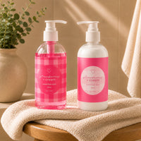 Sweethearts Series Body Wash & Lotion 400ml - STRAWBERRIES & CREAM